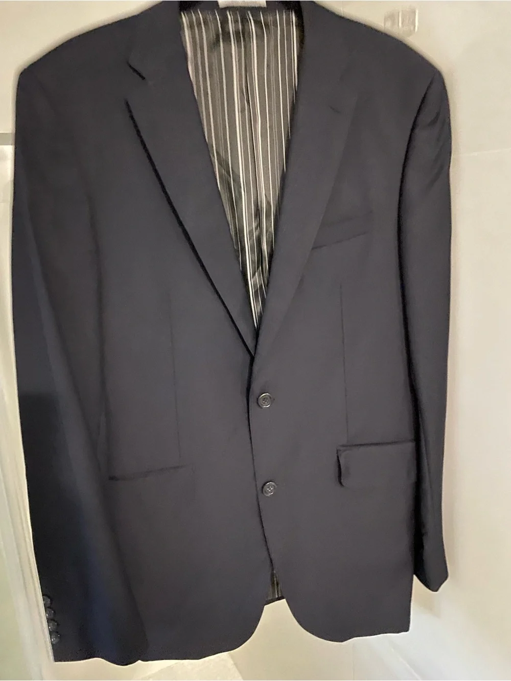Abito Sartorial Men's Navy Two-Button Tailored Suit Jacket